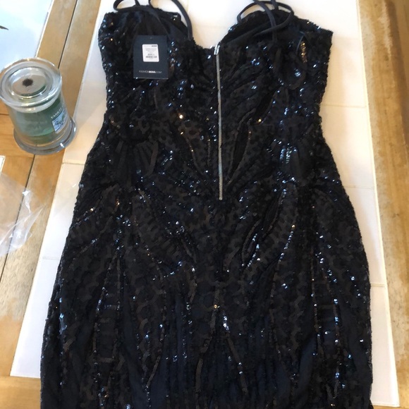 Black sequin Fashion Nova dress - Picture 3 of 3